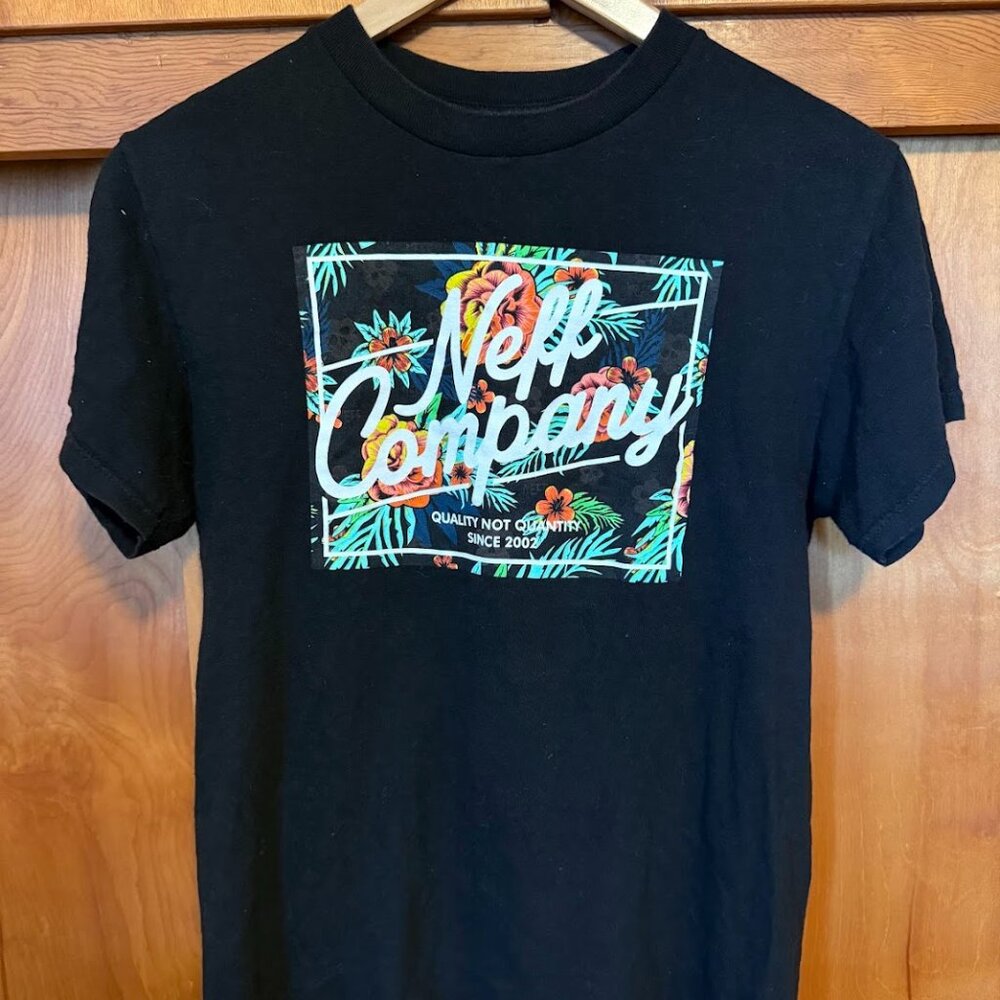Neff Company Small Black Floral Graphic T-Shirt